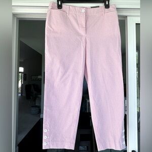 Talbots Perfect Crop Pant - Pink Gingham - Size 6P